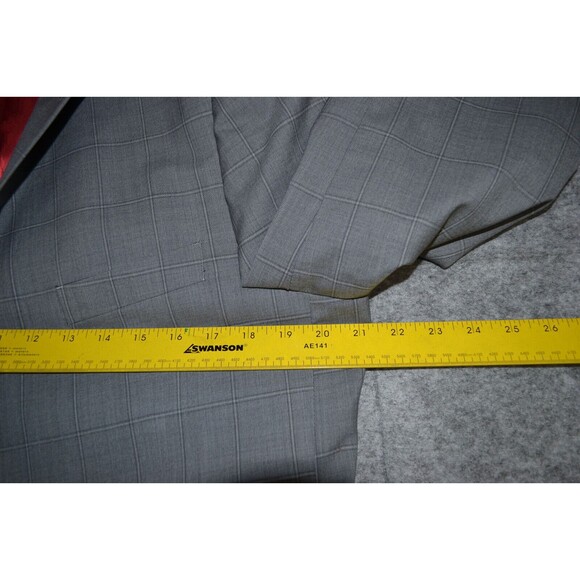 Indochino 100% Wool Grey plaid Sports Coat blazer suit jacket Sz 42 - Excellent‎ - Picture 14 of 16